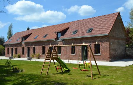 G&icirc;te n&deg;G3080 Baromesnil - Seine-Maritime - les gites du manoir du tost jeux enfants amenagement exterieur